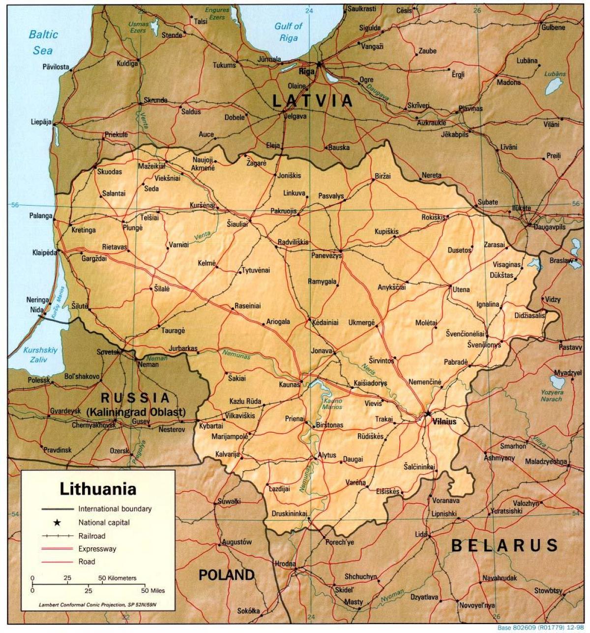 Harta Lituania 1900