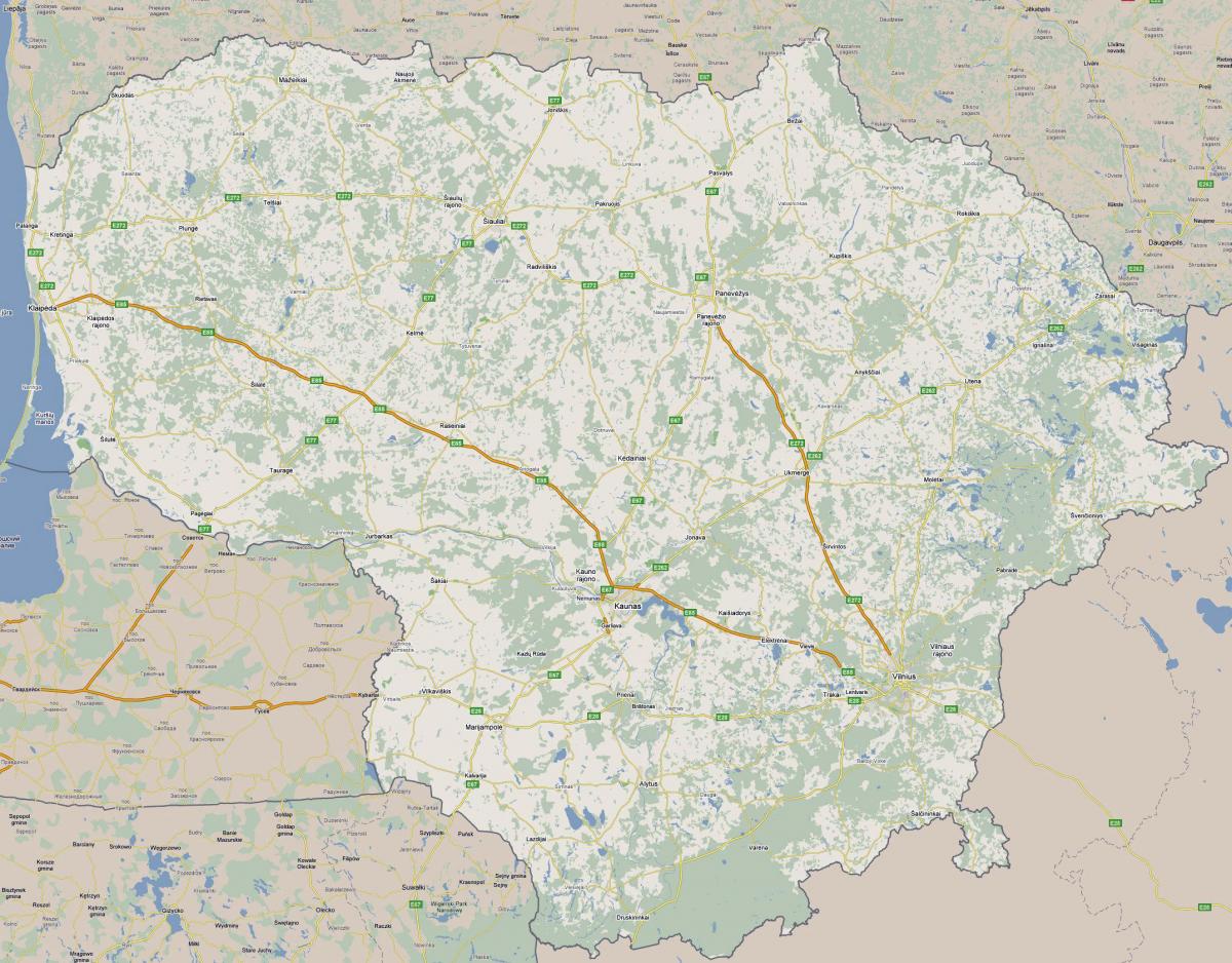 Harta Lituania turistice 