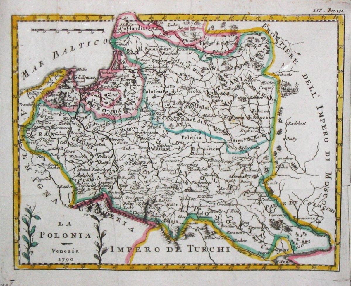 Harta Lituania vechi 