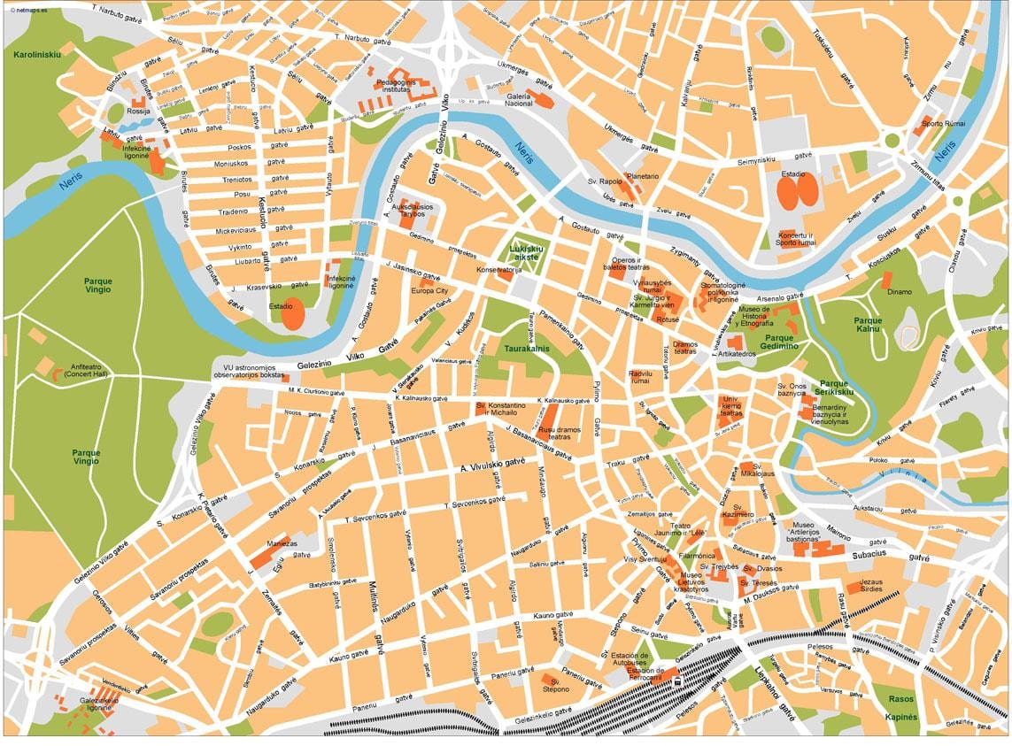 Harta vilnius, Lituania 