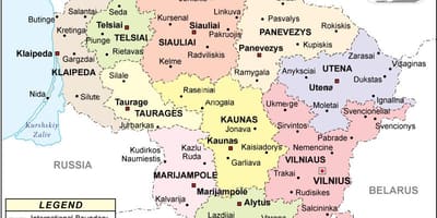 Harta Lituania politice