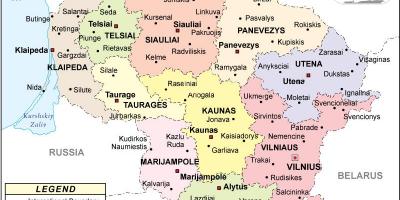 Harta Lituania politice